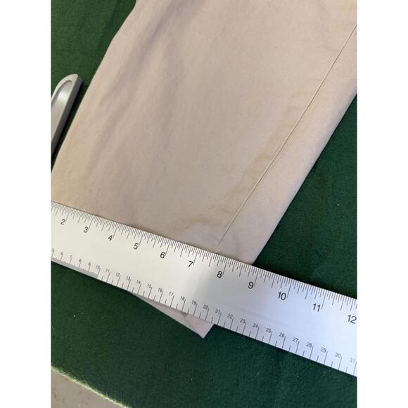 Talbots Pants Womens 18W Cropped Ankle Straight Cotton Stretch Khaki Classic - Picture 10 of 11